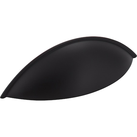 Jeffrey Alexander 96 mm Center-to-Center Matte Black Bordeaux Cabinet Cup Pull 8236BLK